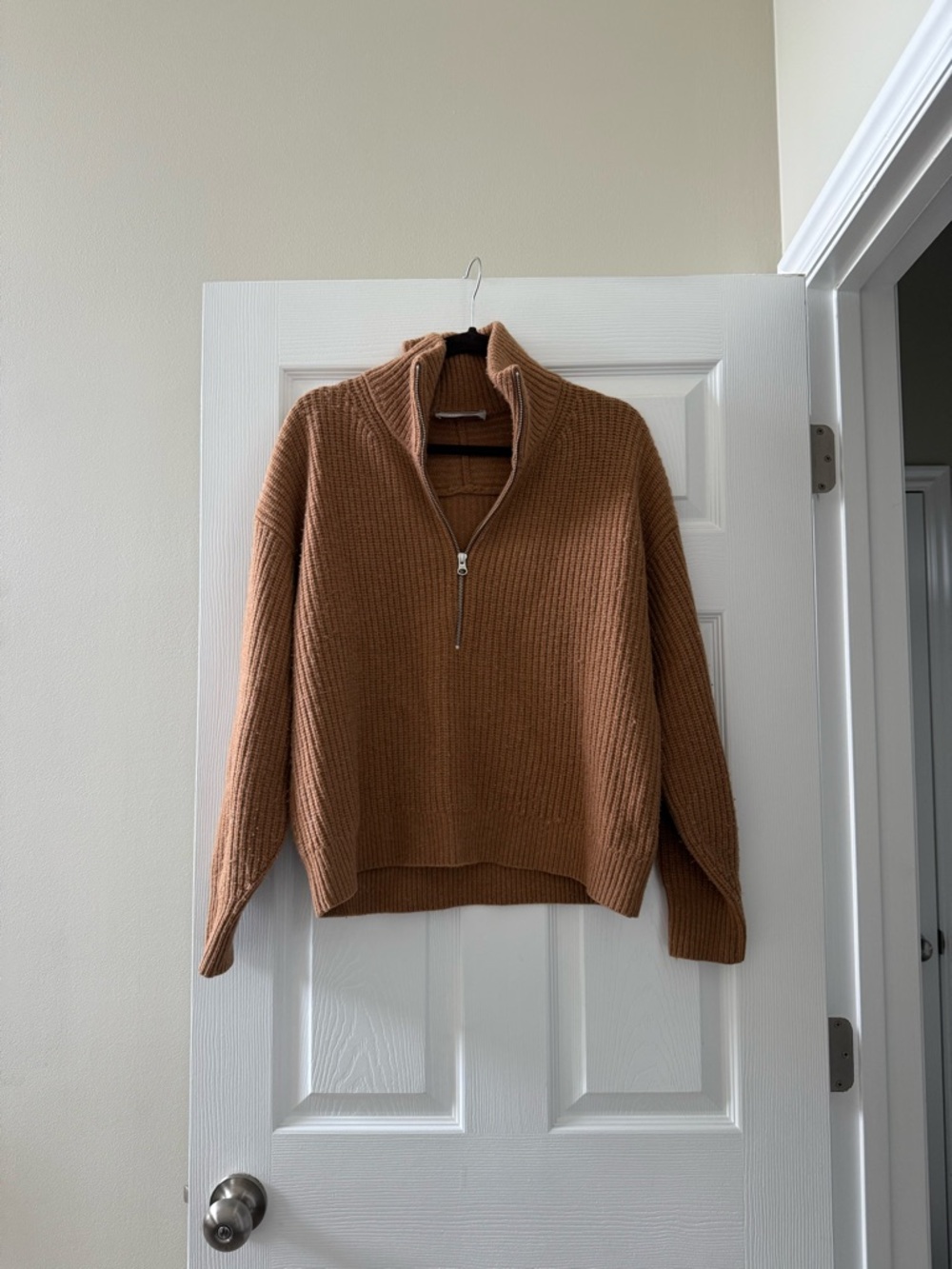 Everlane Wool Half-Zip Turtleneck Sweater - Brown